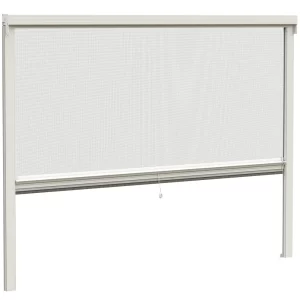 Zanzariera MV Line verticale rete avvolgibile a molla con bottoncino